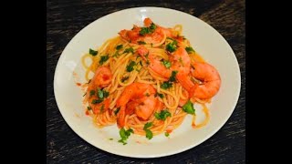 Spaghetti con sugo di gamberi ricetta facile [upl. by Berthe]