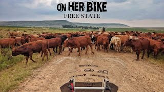 Solo Motorcycle Ride through the Free State in South Africa Ep 90 [upl. by Airdnax]