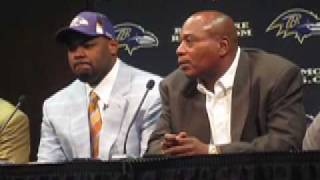 Ozzie welcomes Michael Oher to Baltimore [upl. by Enos166]