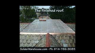 Installing FlatLock Soldered Copper Roofing [upl. by Acirrehs915]