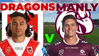 St George Illawarra Dragons vs Manly Sea Eagles  NRL  Round 4  Live Stream [upl. by Allys]