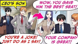 Back at HQ amp the CEO’s Son Dissed Me He Made Me Sit at the End of the Table…RomCom Manga Dub [upl. by Nonad]