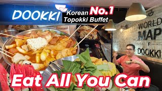 Trying Koreas No 1 Topokki Buffet In The Philippines Dookki [upl. by Hartmann782]