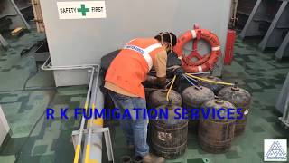 VESSEL FUMIGATION  R K FUMIGATION SERVICESVISAKHAPATNAM [upl. by Dnomra]