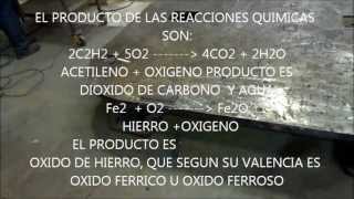 REACCIÓN QUÍMICA ACETILENO  OXIGENO quotFUNDAMENTOS DE QUIMICA UPBC MEXICALIquot [upl. by Nomelc]