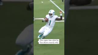 He slowed down at the last second to save Tua from a concussion shorts nfl tuatagovailoa [upl. by Notnil]