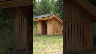 Design for a Firewood Shed design diy woodworking construction cedar shorts [upl. by Iniretake]