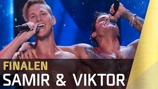 Samir amp Viktor – Bada Nakna  Finalen  Melodifestivalen 2016 [upl. by Anayet]