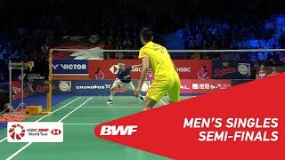 SF  MS  Anders ANTONSEN DEN vs CHOU Tien Chen TPE 4  BWF 2018 [upl. by Dloreh]