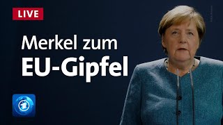 EUGipfel zu Corona Pressekonferenz mit Kanzlerin Merkel [upl. by Anit621]