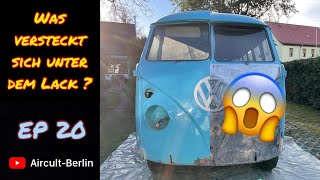 VW T1 Bus Projekt  Frontmaske was versteckt sich unter dem Lack am Bulli [upl. by Melamed672]