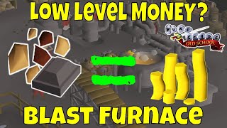 SMELTING Iron at Blast Furnace  OSRS Money Making [upl. by Neelram]