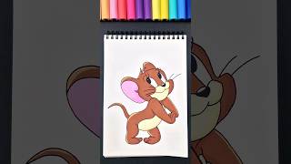 Drawing JERRY from Tom and Jerry with posca markers shorts [upl. by Crystie33]