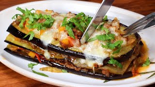 Dont cook eggplant until you see this recipe Easy and Cheap Eggplant Beef Recipe [upl. by Euhc]