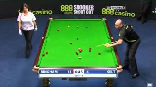 Stuart Bingham  Matthew Selt Round 3 Snooker Shoot Out 2014 [upl. by Dalia176]