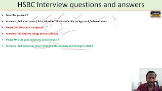 HSBC Interview questions and answers  Career Vision [upl. by Erie396]