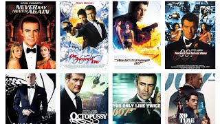 James Bond all movie list 19622021 [upl. by Nelac435]