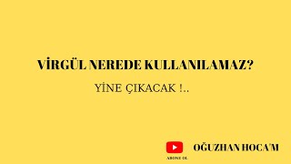 VİRGÜL NEREDE KULLANILAMAZ TYT  KPSS [upl. by Gabbert]