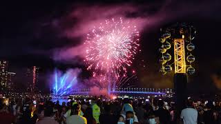 New year fireworks  Docklands Melbourne Australia 2022  4K  3 [upl. by Josselyn]