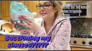 I SUCTIONED MY SINUSES Navage Saline Irrigation System Review  LUNGS4TIFF [upl. by Nnairak531]