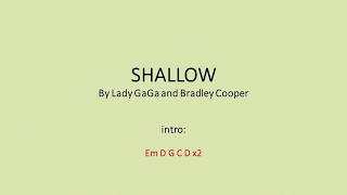 Shallow by Lady GaGa and Bradley Cooper  easy chords and lyrics [upl. by Brandy]