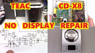 TEAC CDX8 NO DISPLAY REPAIR STEREO REPAIR CDX8 [upl. by Rihana]