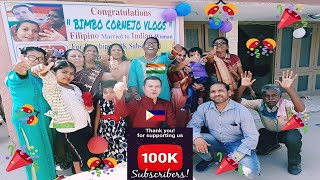 FILIPINO MARRIED TO INDIAM WOMAN BIMBO Cornejo Vlogs 100K subscribers celebration in Gujarat India [upl. by Huntingdon674]