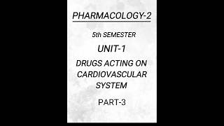 Pharmacology25th semesterUnit1Antianginal drugs pharmacy pharmacynotes writtennotesshorts [upl. by Loughlin]