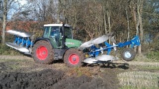 Fendt 415 met Överum front en achter ploeg Trekkerweb [upl. by Esereht383]