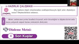 8SINIF SON KUŞLAR DİNLEME METNİ [upl. by Atteram]