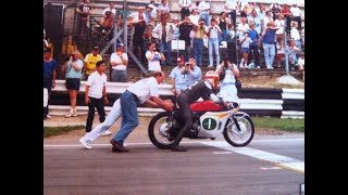 Classic Motorcycle Racing Ralph Bryans rides an exMike Hailwood Honda 6 at Brands Hatch in 1989 [upl. by Gold]