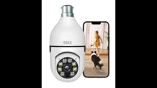 DDLC WiFi Camera CCTV Camera 1080p Wireless PTZ Bulb Shape [upl. by Notelrac408]