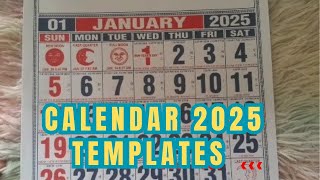 Calendar 2025 Templates  2025 Calendar templates  Templates For 2025 Calendar [upl. by Adlaremse]