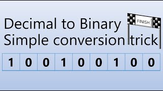 Decimal to Binary  Simple conversion trick [upl. by Sahpec]