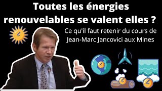 Les énergies renouvelables selon JeanMarc Jancovici [upl. by Tamarah]