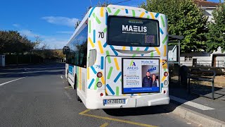 4K TRAJET EN BUS HEULIEZ GX 127 LIGNE DIM 🟨 LE N°79 RÉSEAU MAELIS 03 MONTLUÇON [upl. by Collum]