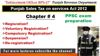 Chapter4 Punjab Sales Tax on services Act 2012 enforcement officer ppsc exam preparation [upl. by Akir]