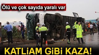 Manisa Akhisar’da Otobüs Devrildi 1 Ölü 41 Yaralı [upl. by Anairt606]