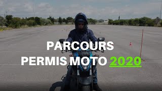 PARCOURS PERMIS MOTO 2020  EXPLICATIONS [upl. by Zebulen]