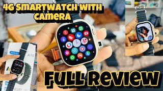 Series 8 ultra smartwatch 4g5g Simcard Support with camera full detail and review A10 spinus [upl. by Eelegna]