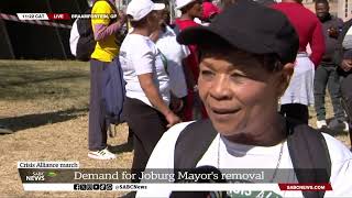 Joburg Crisis Alliance protests for removal of Joburg Mayor Kabelo Gwamanda [upl. by Corabella]