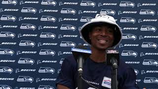 Seattle Seahawks’ Tyler Lockett talks about catching passes from Russell Wilson [upl. by Didier]