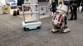 Star Wars R5D4 and MiR autonomous mobile robot [upl. by Emmalynn]