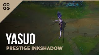 Prestige Ink Shadow Yasuo – OPGG Skin Review – League of Legends [upl. by Nosyarg318]