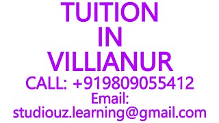 TUITION IN VILLIANUR for CBSE ICSE ISC NIOS STATE BOARD MATHS SCIENCE PHYSICS CHEMISTRY [upl. by Beora]