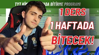 TYT Fende 1 Haftada 1 Ders Nasıl Biter BU PROGRAMI GÖRMELİSİN  yks tyt [upl. by Kcirdnek972]