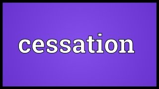 Cessation Meaning [upl. by Ymmit2]