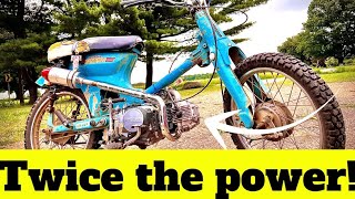 How to BIG BORE Engine Swap Honda Passport C70 LIFAN 140CC Stepbystep [upl. by Anairo]