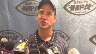 Peyton Manning discusses how the Manning Passing Academy has evolved for different offenses [upl. by Elleiram379]