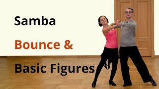 Samba Bounce Exercise and Basic Figures  Latin Dance [upl. by Minton224]